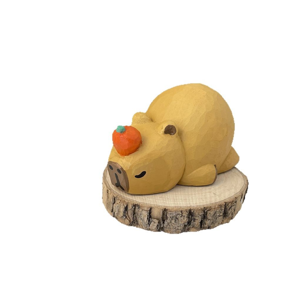 MXX36 Cute Capibara Lazy Sleeping Desktop Decoration Car pendant Creative Gift for boyfriend and girlfriend Item Picture