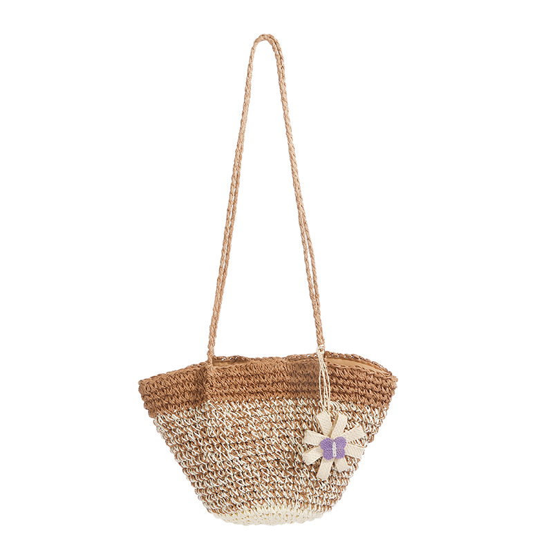 A new, niche, gradient color woven single-shoulder bag for women's summer 2025 Item Picture