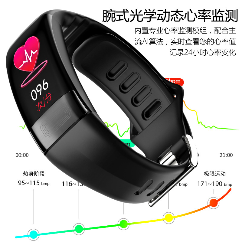 The new P11Plus smart bracelet is a non-invasive blood glucose, ECG, electrocardiogram, blood pressure and body temperature exercise smart bracelet for the elderly Application Scenario