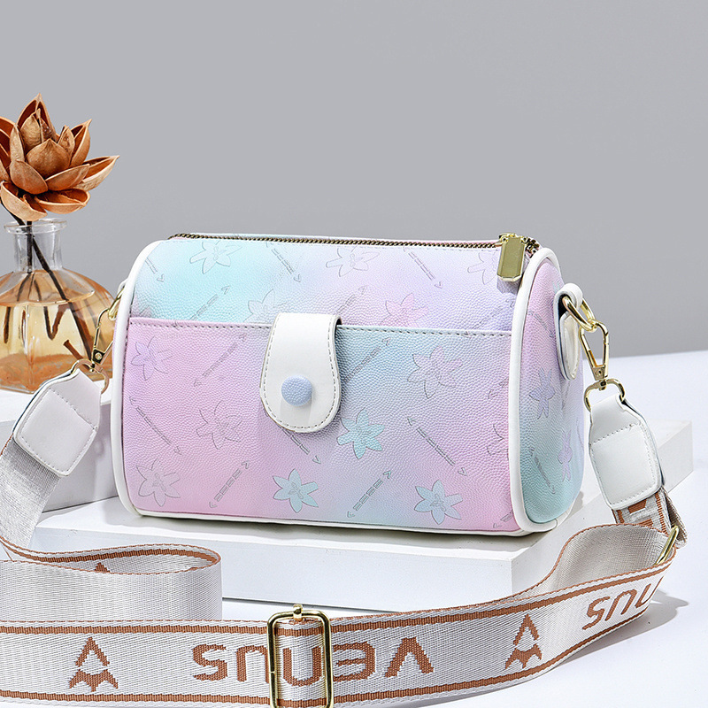 Gradient color women's bags, fashionable and trendy women's bags, high-end sense, large-capacity single-shoulder bags, crossbody bags, handbag women's bags details Picture