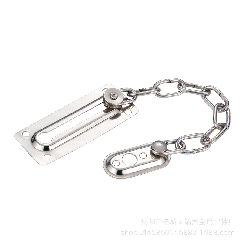 Guangdong manufacturer's 304 stainless steel door inner anti-theft chain door chain door latch anti-theft latch safety chain door bolt anti-theft chain lock Item Picture