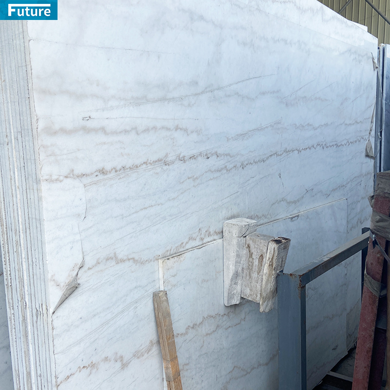 Wholesale of Guangxi Bai Tianran marble slabs, including engineering bay Windows, washbasins, countertops, floor and wall panels, and tabletops over thresholds details Picture