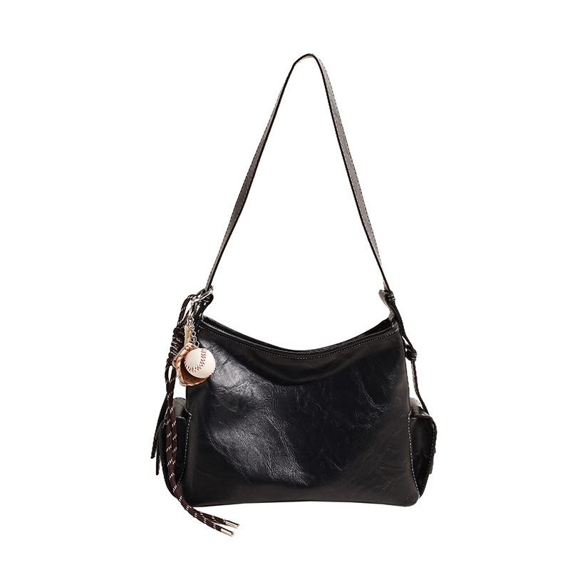 Korean chic large-capacity tote bag 2024 new style high-end texture retro underarm bag, versatile crossbody bag for commuting Item Picture