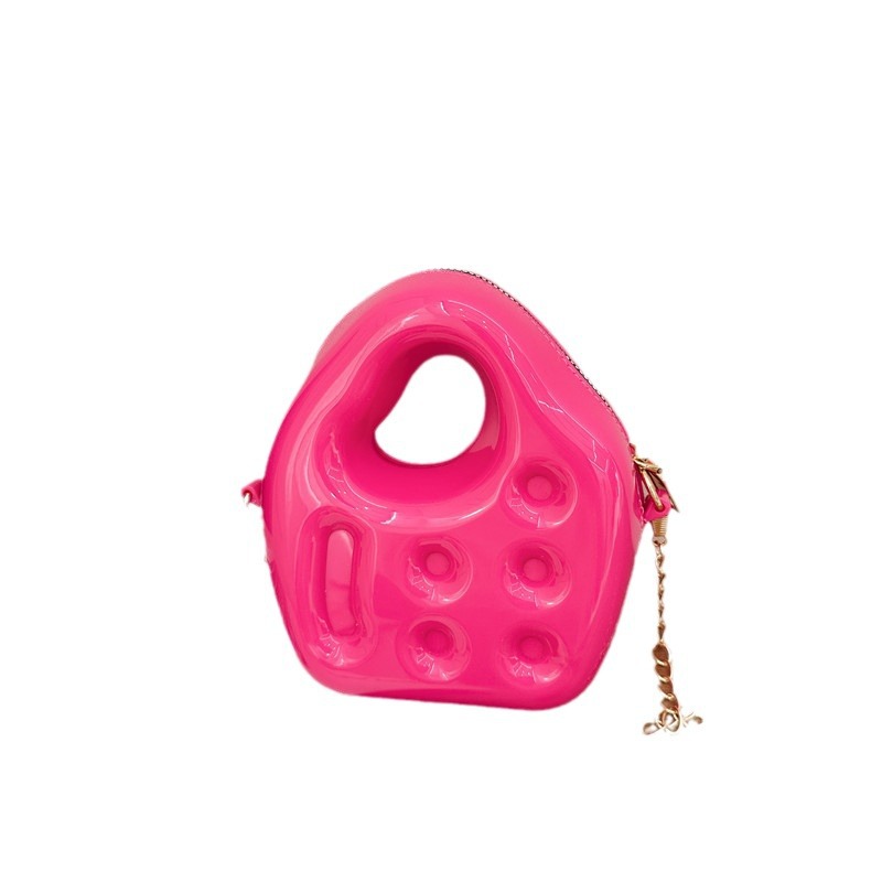 New summer PVC jelly bag for early spring 2025, mini plastic single-shoulder crossbody women's bag, sweet handbag Item Picture