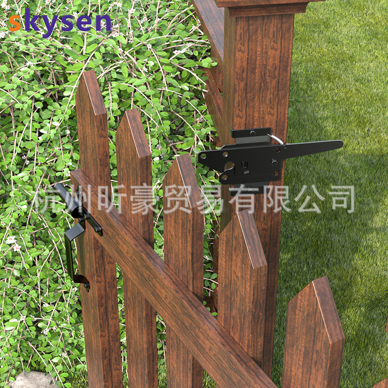 American garden fence, guardrail, door latch, fence latch, guardrail, door lock, self-locking, locking, cross-border supply details Picture