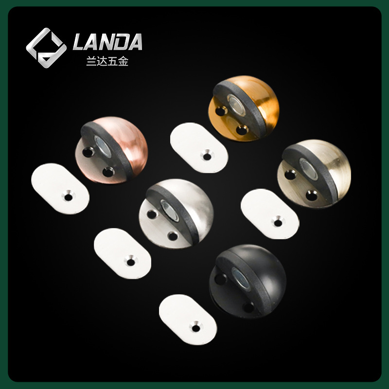 Stainless steel turtle top door without perforation, magnetic glass door, anti-collision door barrier, thickened door stop, semi-circular door top full figure