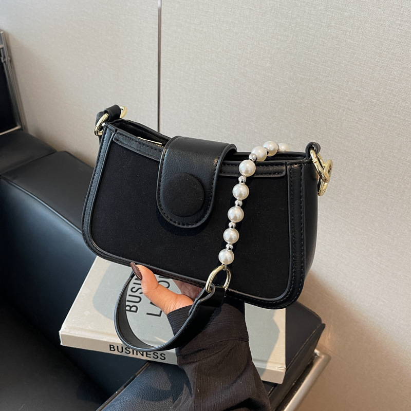 Stylish single-shoulder bag 2024 new style, European and American fashion high-end chain mini square bag, crossbody underarm handbag Specification drawing