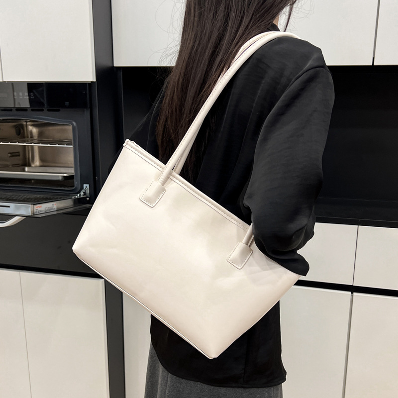 Cross-border trendy large-capacity soft-faced tote bag for women, multi-functional class and grocery shopping bag, hand-held bucket bag Specification drawing