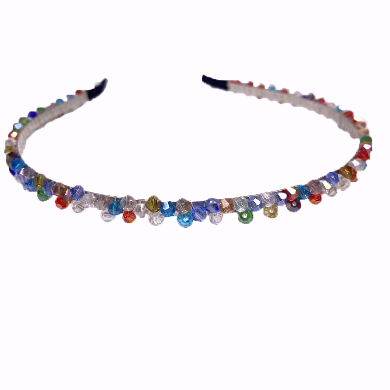 The new crystal headband is fashionable, simple and versatile. The small crystal two plus one headpiece is a light luxury handcrafted hair accessory for women Item Picture