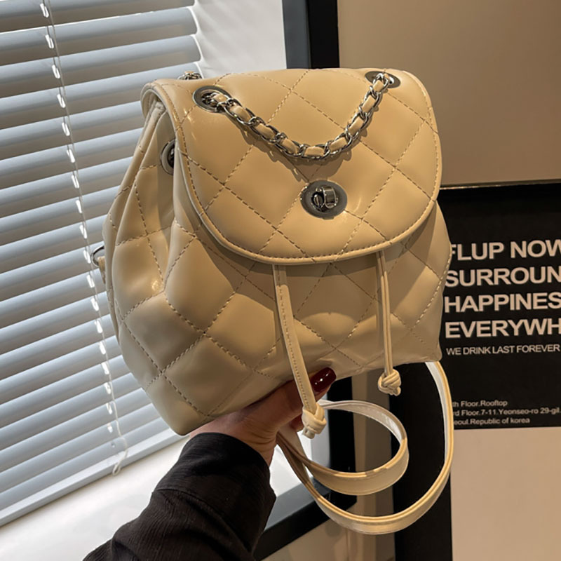 Classic Chanel-style chain backpack for women 2024 new style, fashionable and versatile single-shoulder crossbody bag, multi-purpose small backpack full figure