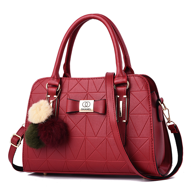 Factory wholesale PU leather handbag for women, 2024 new style, fashionable single-shoulder crossbody large-capacity bag for middle-aged women details Picture