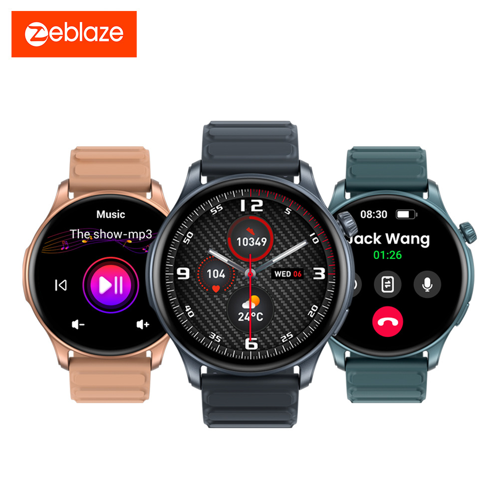 Zeblaze Btalk 3 Pro smartwatch AMOLE display Bluetooth Call Health and Fitness Tracking full figure