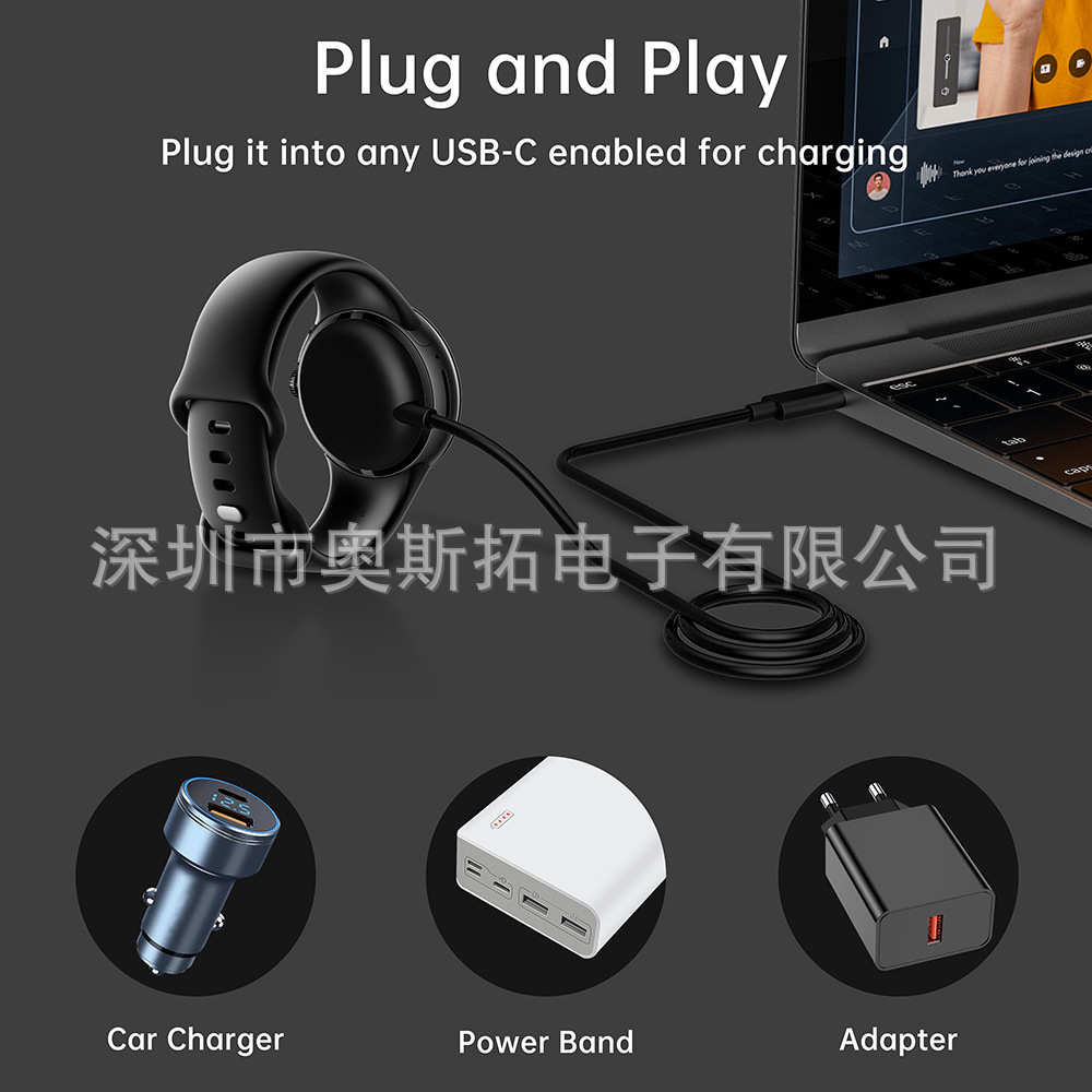 Available in stock for Google Pixel Watch charging dock cable and Google smartwatch wireless charger Application Scenario