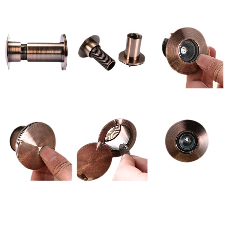 Free shipping anti-theft door, peephole door mirror, universal blocking hole two-in-one doorbell, household door, peephole camera monitoring and anti-theft Item Picture