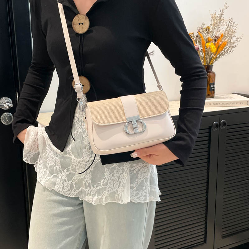 Summer niche color-blocking underarm bag, fashionable single-shoulder small bag, a new 2025 popular commuter crossbody bag for women Specification drawing