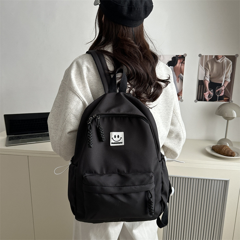 Japanese-style soft girl large-capacity backpack, a niche and simple design for girls, a backpack for junior high school students, a small backpack for girls' spring outing Specification drawing