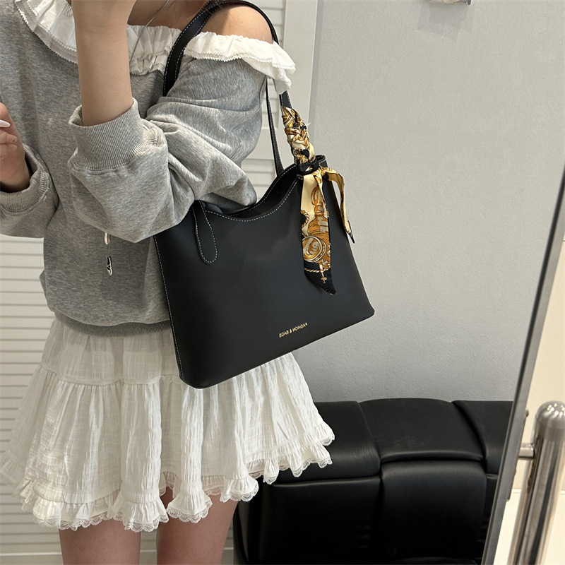 Niche design retro ins single-shoulder shopping bag, commuter bag, women's bag, 2025 new style casual tote bag details Picture