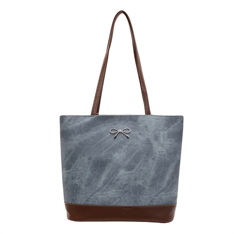 The 2024 new large-capacity, simple and versatile single-shoulder shopping bag tote bag for casual work and commuting Item Picture