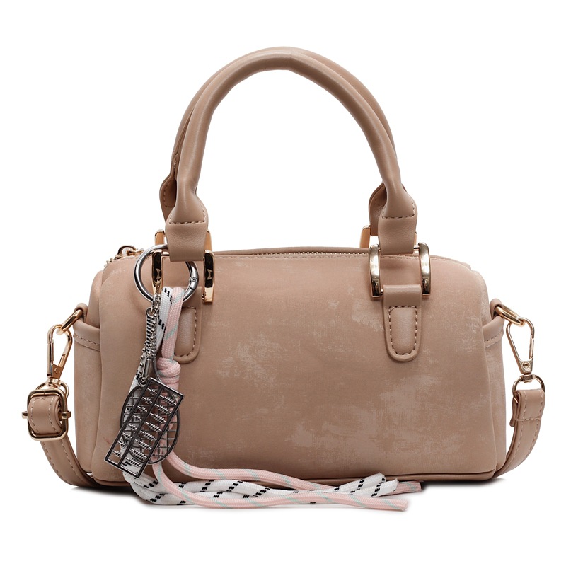Retro and simple cylindrical handbag for women, 2025 new style, fashionable and versatile single-shoulder bag, crossbody commuting Boston bag Item Picture