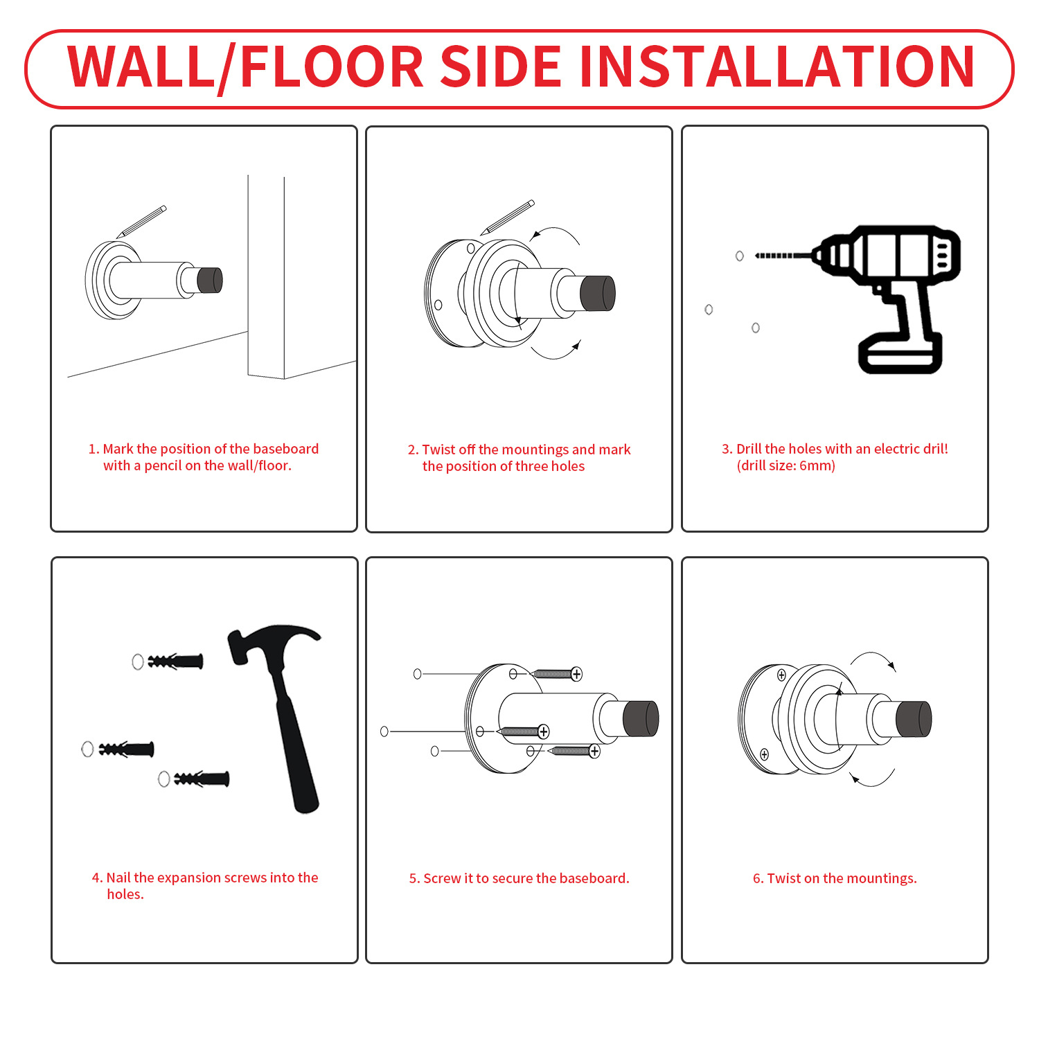 Tuteng 304 stainless steel adjustable top solid door, door stop, extended bathroom door resistance, anti-collision top Specification drawing