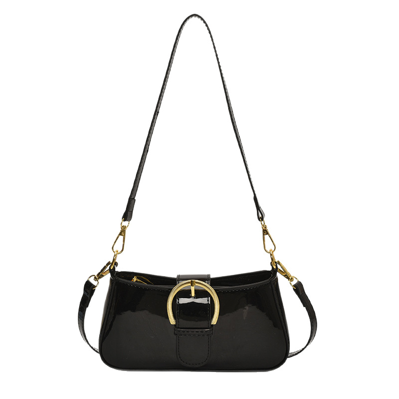 A trendy and fashionable shiny underarm bag for women in the summer of 2025, featuring a simple, versatile and niche design. It's a single-shoulder crossbody bag Item Picture