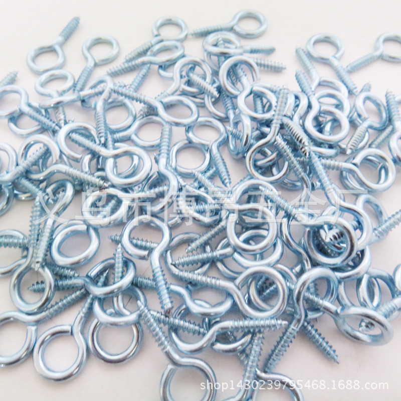 Factory direct sales: Open sheep eye hook, 9-shaped hook, screw, complete range of specifications and styles Specification drawing