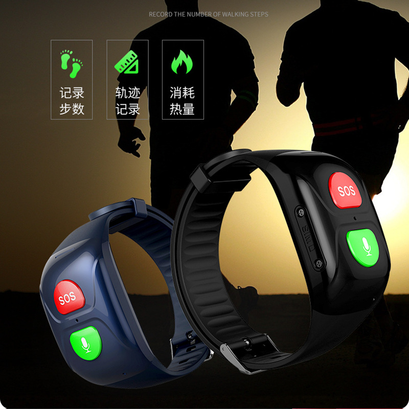S1 Elderly Positioning Wristband GPS Waterproof watch, anti-loss during calls, SOS health monitoring, heart rate and blood pressure smart wristband details Picture