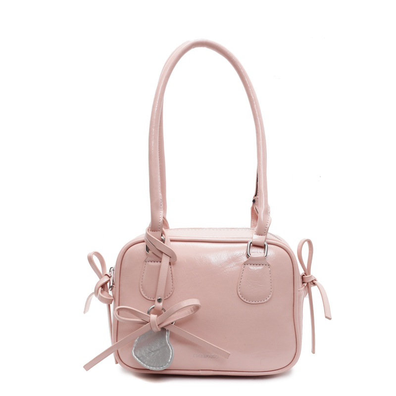 Korean niche handbag for women 2025 new trendy bowling bag, single-shoulder underarm bag, simple hand-held bag Item Picture
