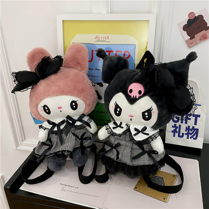 Cartoon Japanese-style ins cute dress doll backpack 2024 New style girl doll doll backpack style full figure