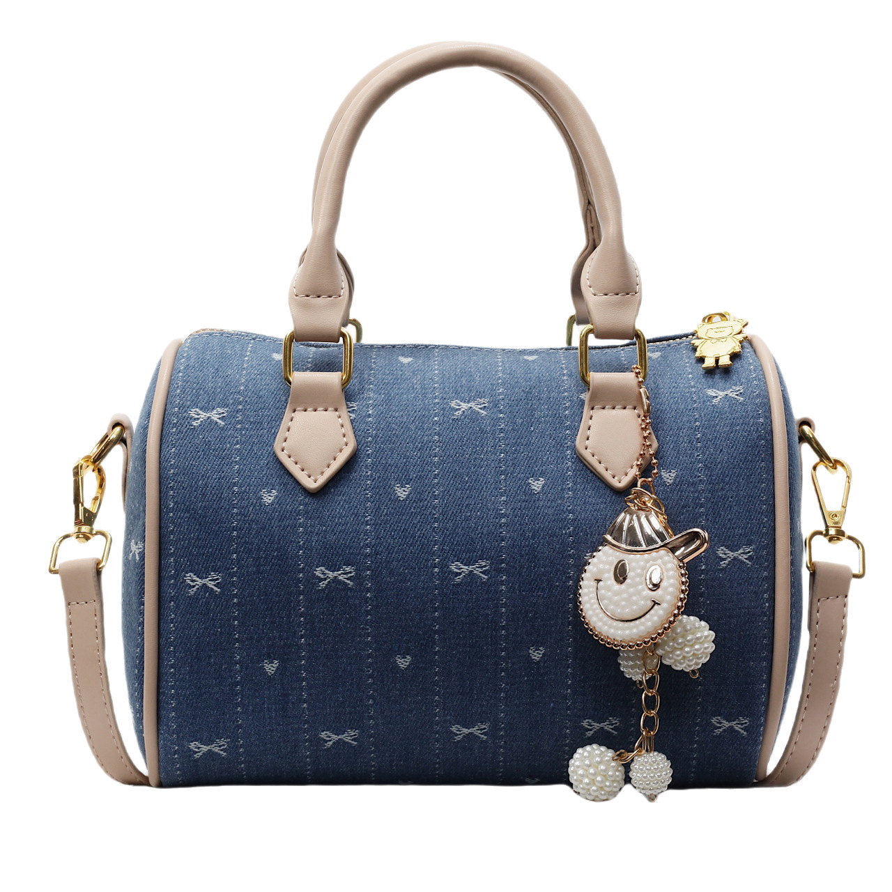 2025 New style simple, stylish and trendy hand-held pillow bag, women's printed patchwork casual single-shoulder crossbody bag Item Picture