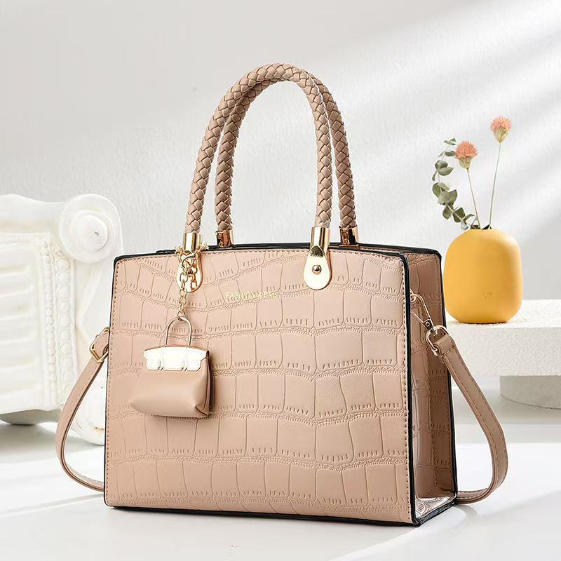 Cross-border Women's Bag 2025 New Style Light Luxury Trendy Middle-aged Mom handbag Casual and practical tote mother and child bag Specification drawing