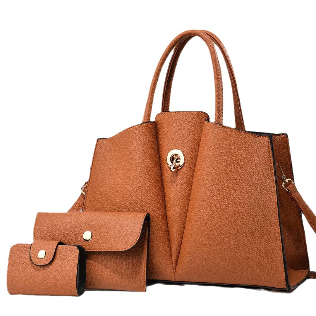 Three-piece handbag set for women, new autumn/winter 2024, large-capacity handbag, niche design, single-shoulder crossbody for women Item Picture