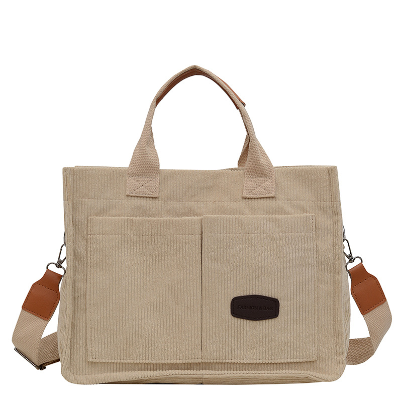 2025 New large-capacity commuter tote bag, women's versatile velvet single-shoulder bag, trendy wide shoulder strap crossbody bag Item Picture