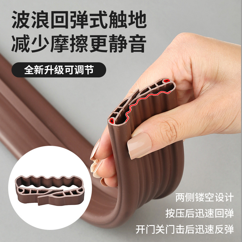 Patented double-layer door gap and bottom sealing strip, self-adhesive soundproof and anti-theft door gap baffle, glass door rubber strip, window stop details Picture