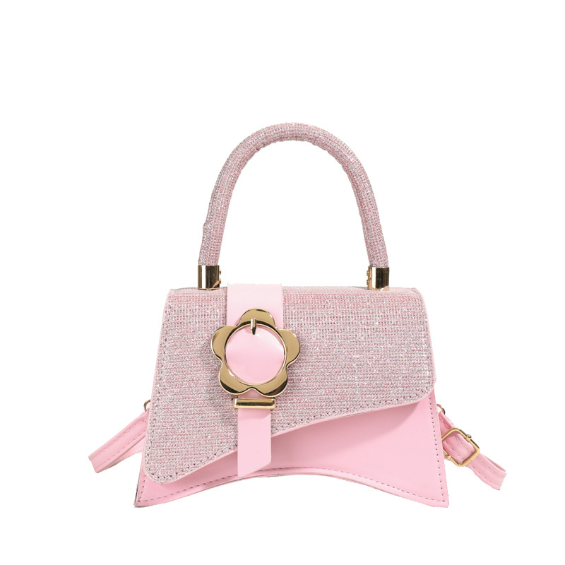 Hand-held small square bag for women, a new spring 2025 fashion single-shoulder bag with color-blocking and patchwork, a small commuting crossbody bag Item Picture