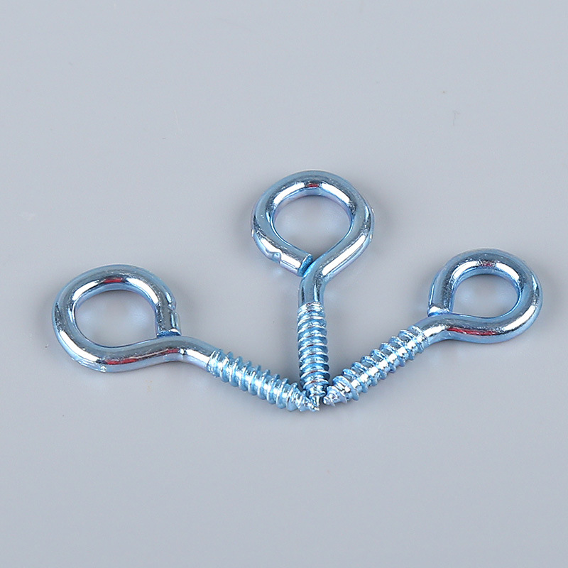 Factory wholesale screws, sheep eye hooks, American-style open sheep eye rings, iron pointed mouth sheep eye nails, flat head sheep eye nails details Picture