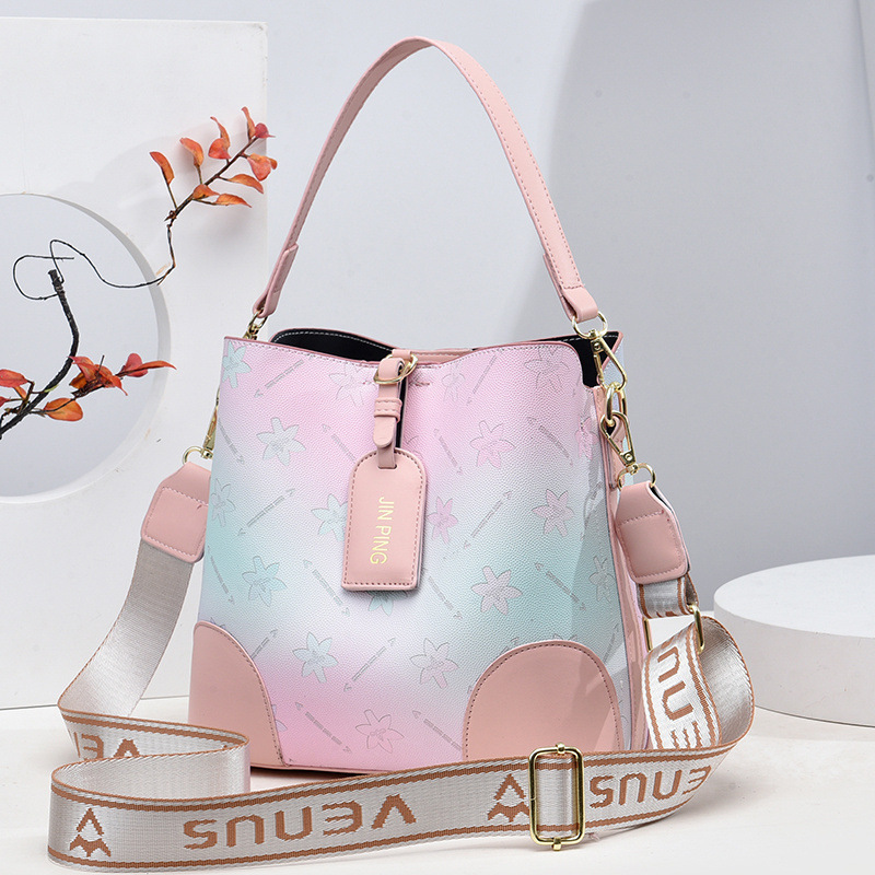 Gradient rainbow bag factory fashionable and trendy women's bag, high-end sense, large capacity single-shoulder bag, crossbody bag, handbag for women details Picture