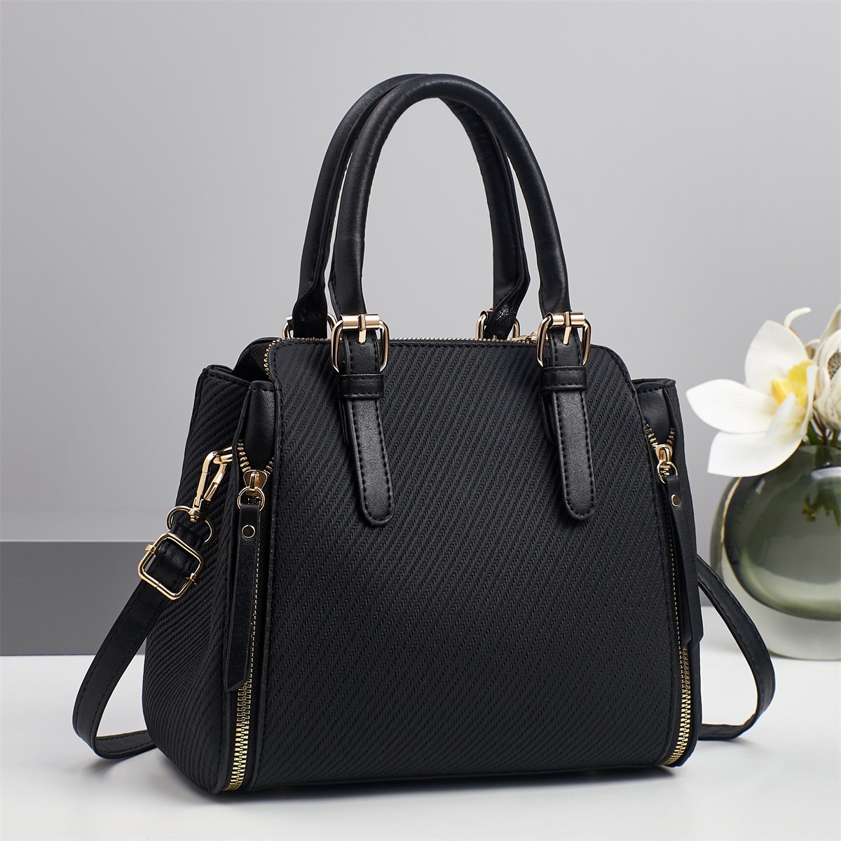 Cross-border fabric texture handbag 2025 new style high-end Mother's Day gift for Mom, a grand handbag full figure