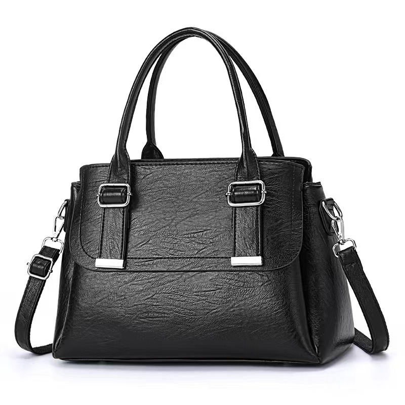 High-end, stylish, large-capacity soft leather handbag for women, 2022 new style, fashionable and high-quality hand-held crossbody bag for women full figure