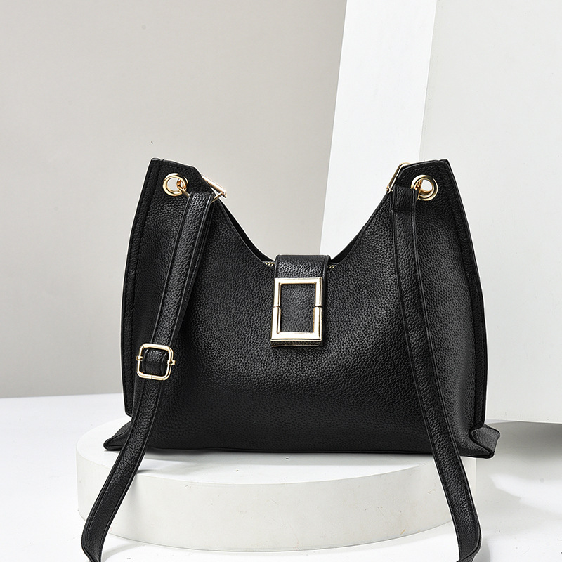 The new 2024 baguette bag for women's commuting underarm bags is a popular pu leather, soft leather buckle single-shoulder bag for women this year full figure