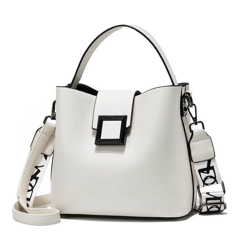 Live-streaming fashion Korean-style women's single-shoulder bag, 2021 new simple and fresh handbag, crossbody bucket bag Item Picture