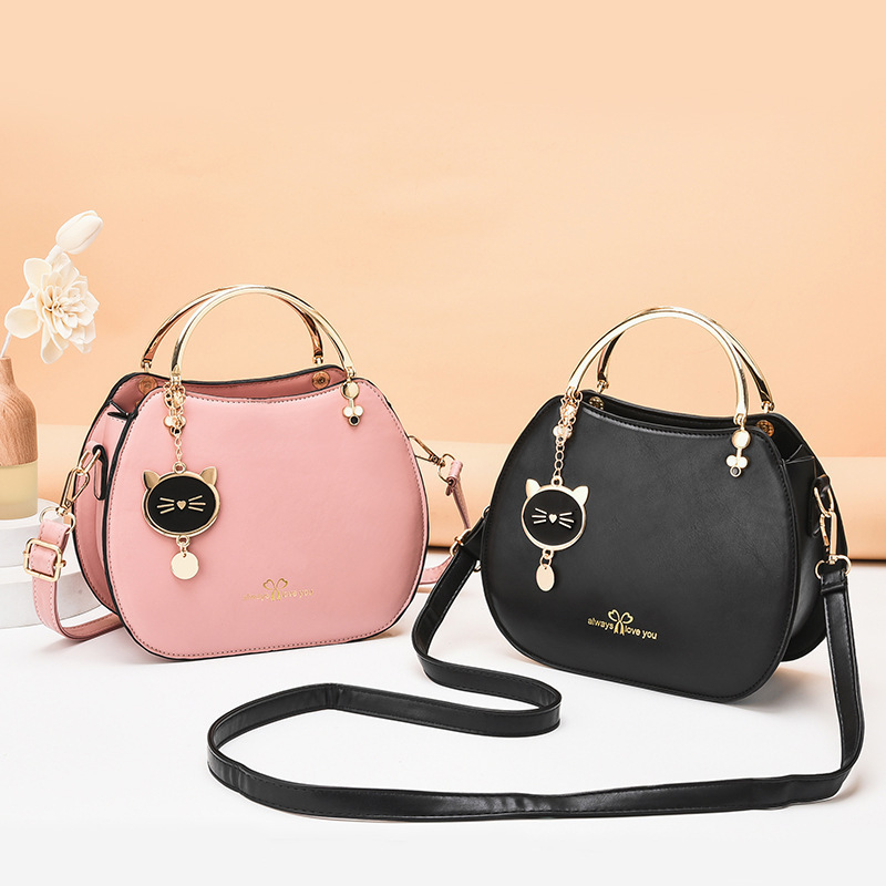 2024 New Korean style fashionable girlish shell bag, stylish cat crossbody bag, women's single-shoulder handbag consignment Specification drawing