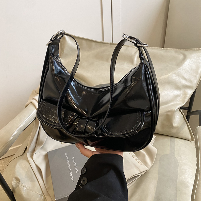 Maillard vintage underarm bag, single-shoulder bag, 2025 new style casual and versatile commuter women's bag, large capacity crossbody bag Specification drawing