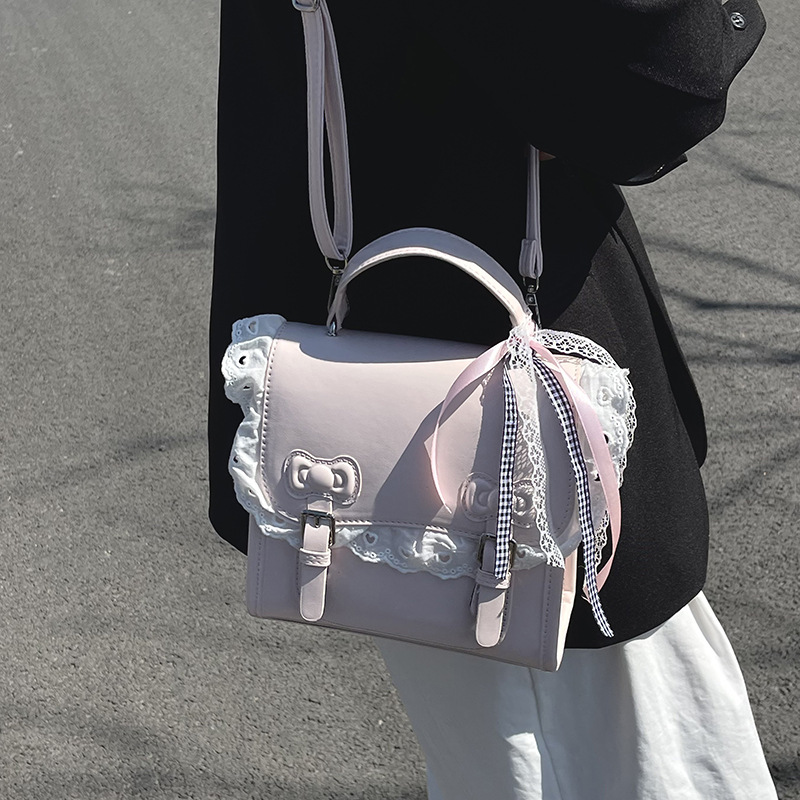 Korean sweet school-style simple backpack, summer fashion, versatile, high-end quality hand-held small square bag for women Application Scenario