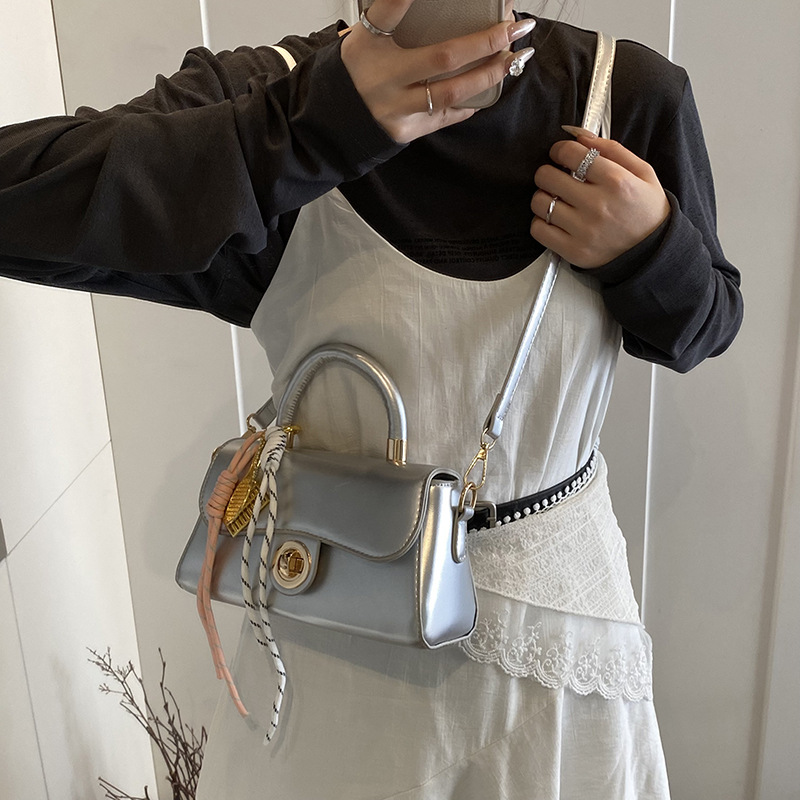 A new 2025 casual and niche design hand-held small square bag for women, a Korean-style fashionable and stylish single-shoulder crossbody bag for ladies Specification drawing