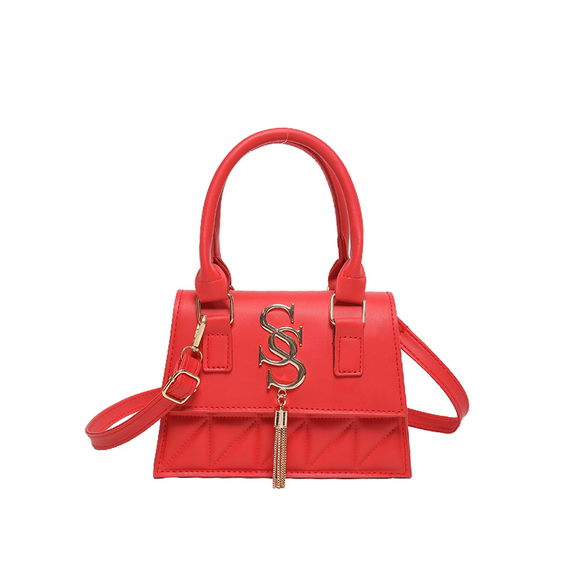 Cross-border diamond-shaped embroidered thread letter bag 2024, fashionable and stylish, simple and elegant, crossbody single-shoulder handbag Item Picture