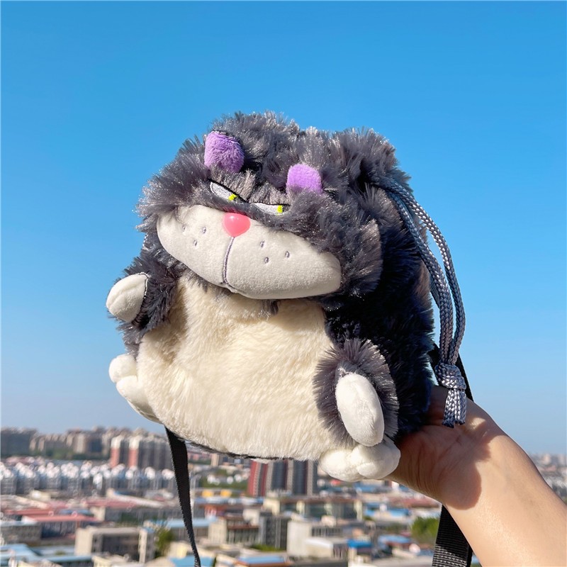 Cartoon Lucifer Cat Plush Toy Bag 2024 New Style Teenage Girl single-shoulder crossbody Bag Factory Direct Sale full figure