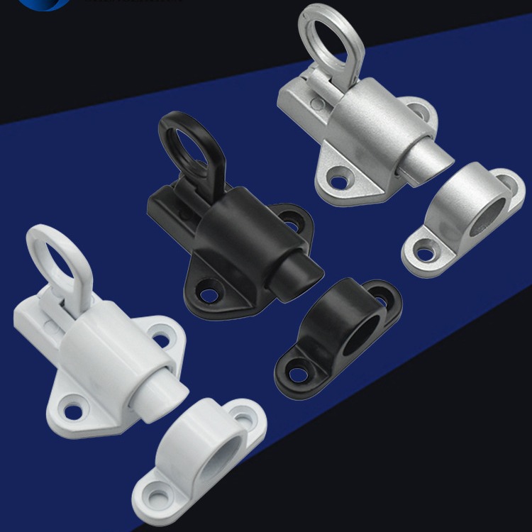 Aircraft latch lock, solid aluminum alloy spring automatic bolt, sliding door and window self-closing, casement window lock, wooden door bolt full figure