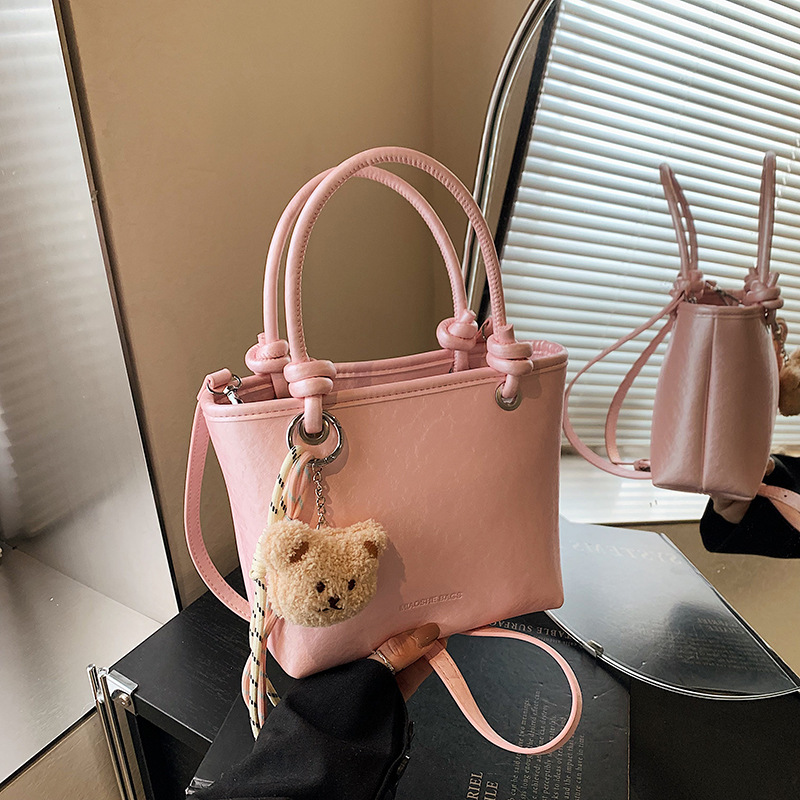 "Little Bag Women 2025 New Style High-end retro simple bucket bag Women's crossbody bag Casual Japanese and Korean single-shoulder bag. details Picture