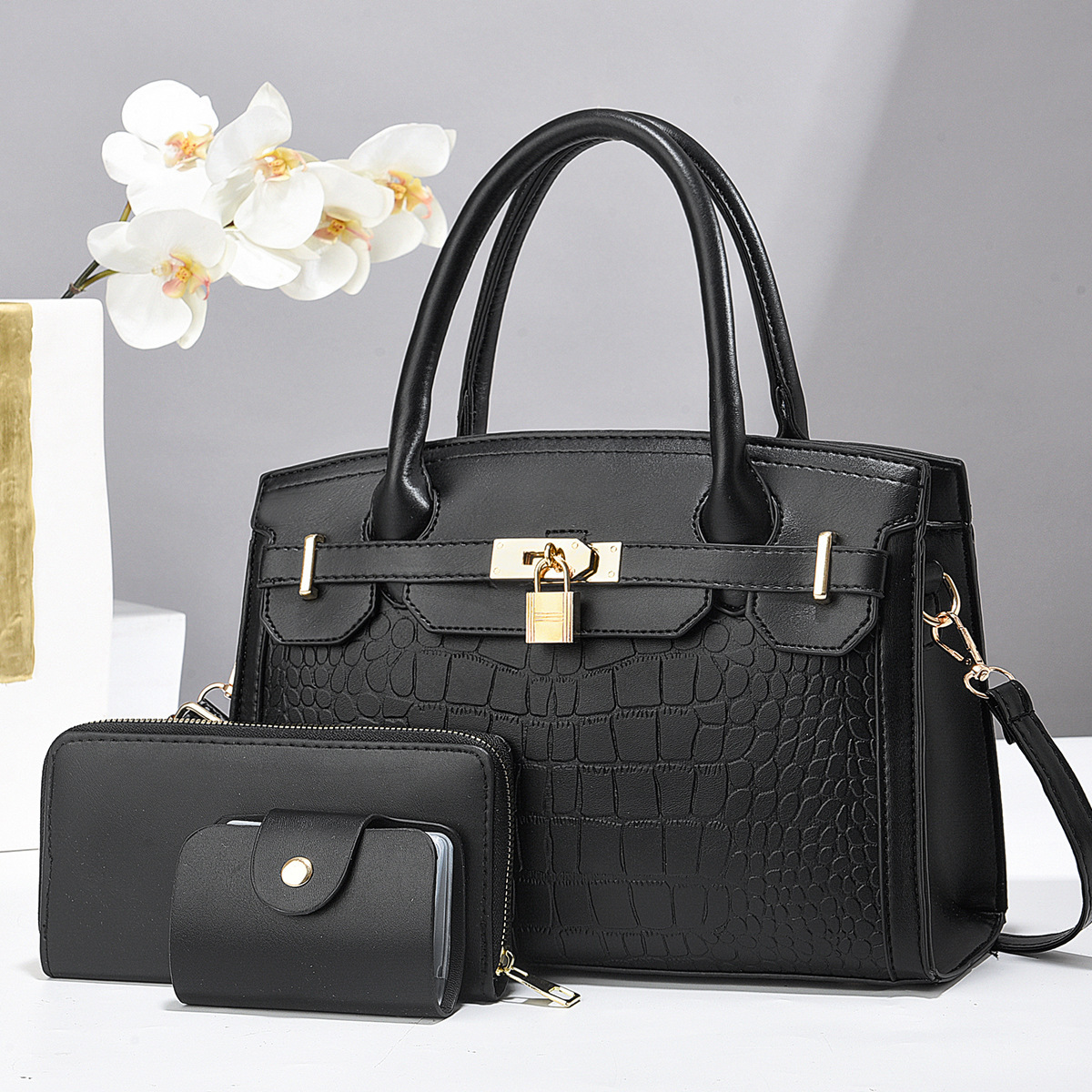 The new mother-child bag for women features a stone-textured texture, cross-border high appearance level, single-shoulder crossbody bag for women, and a large-capacity fashionable handbag full figure